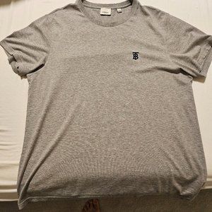 Men's Burberry TB logo T-shirt Large Grey